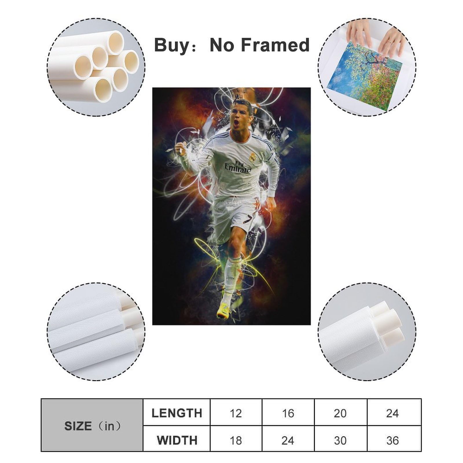 Amazon.co.jp: サッカー選手 クリスティアーノ・ロナウド 壁画 ホーム